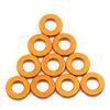 Samix Aluminum M3 3x2x6mm Washer ORANGE10 pcs 
