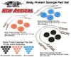 Yeah Racing Body Protect Sponge Pad (BK) with wire 175mm & clip set for all 1:8 cars [YA-0241BK]