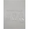 Kit supporti carrozzeria+alettone PIP Aero 1:8 IC8
